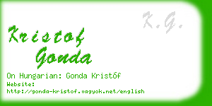 kristof gonda business card
